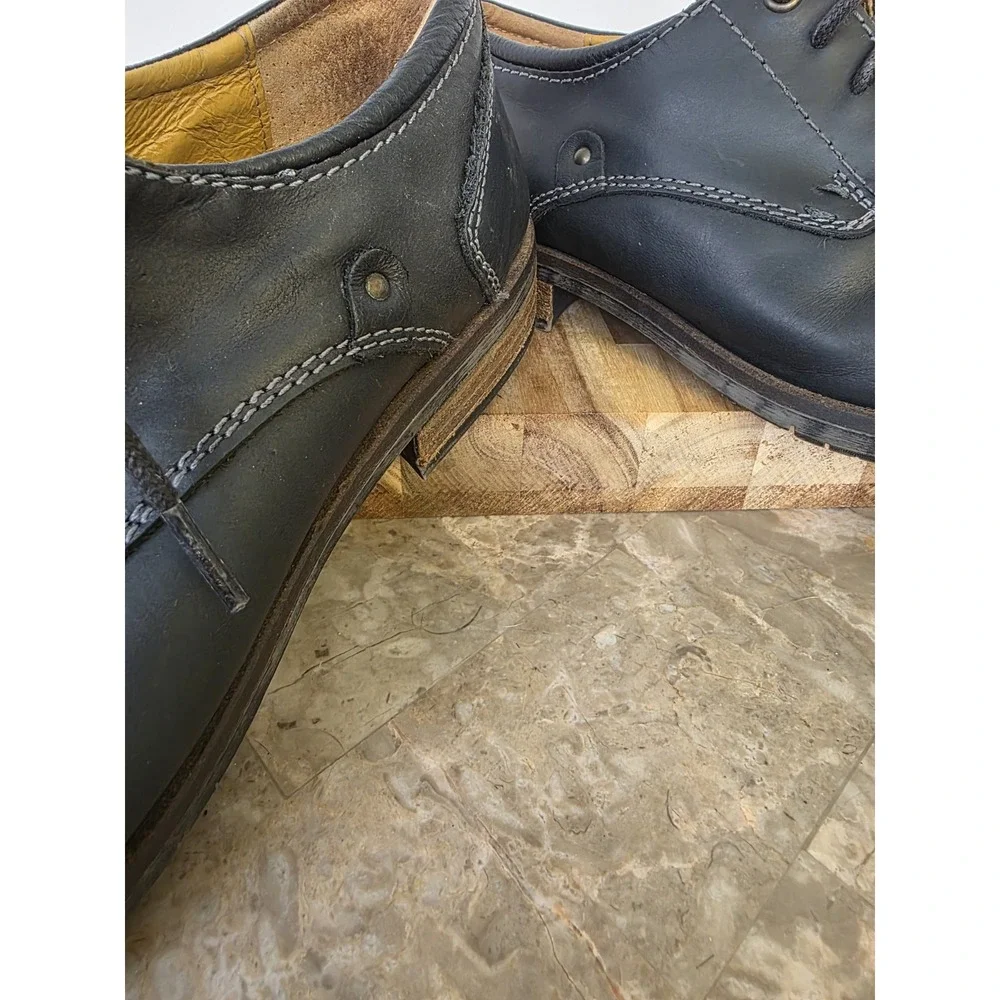Men's GBX Black Leather Shoes Size 10.5 Cap Toe Casual‎ Oxford Formal Workwear